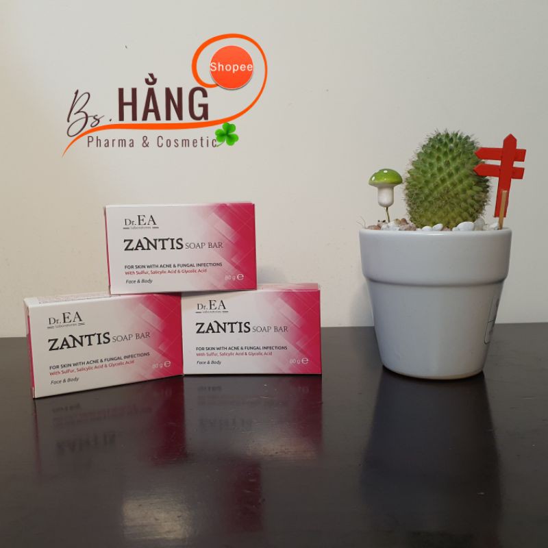 ✅[Chính Hãng] Zantis - Xà Phòng Tắm - Giảm Mụn, Dày Sừng Nang Lông - Dr. EA Zantis Soap Bar, 80g