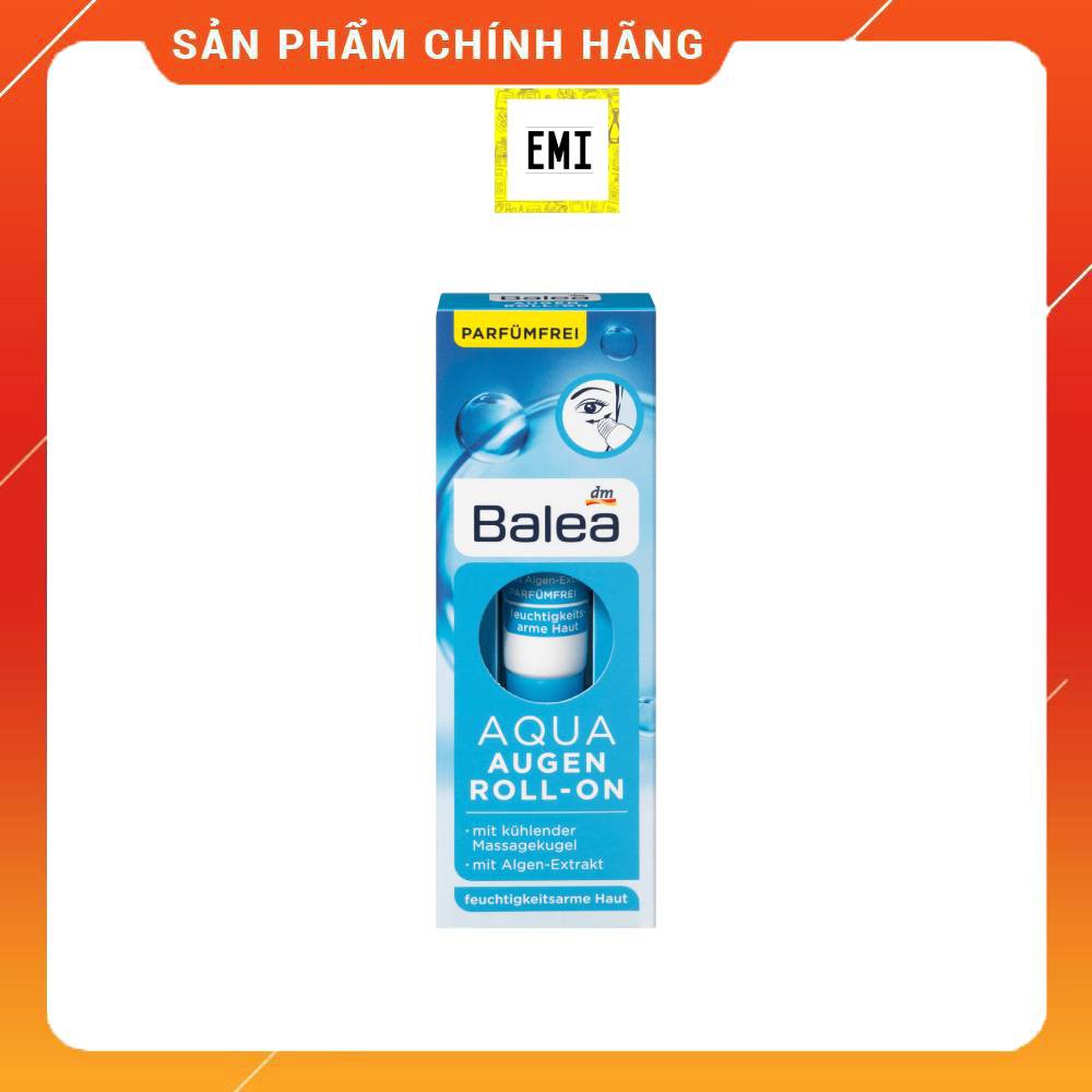 Lăn mắt Balea Aqua Augen Roll On giảm thâm &amp; săn chắc bọng mắt, 15ml [CÓ BILL ĐỨC] Hàng nội địa Đức