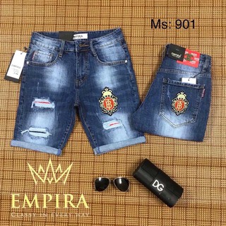 Quần Short jean nam cao cấp đẹp như hình thêu họa tiết k nhăn Fashionbutterfly Ms QJN 019