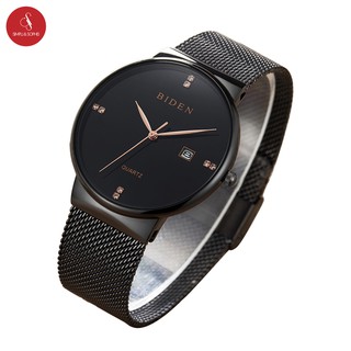 Đồng hồ nam BIDEN 0049 cao cấp 40mm (Đen) + Tặng hộp đựng đồng hồ thời trang