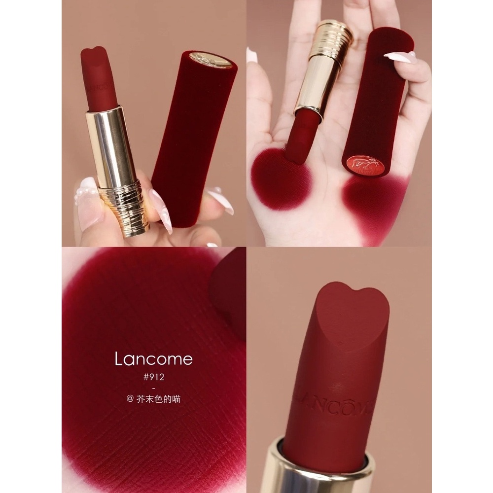 LANCOME Son Môi Nhung Màu Đỏ 2022 912 121 Tiện Lợi Dành Cho Phái Nữ