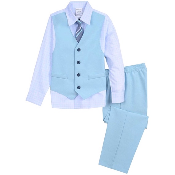 Áo Sơ Mi Cho Bé VAN HEUSEN Xuất Xịn Chất Cao Cấp Caro Xanh