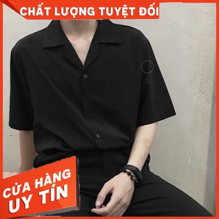Áo sơ mi cổ vet sơmi cổ vest Vải lụa không nhăn không xù cao cấp - Hàng nhập khẩu