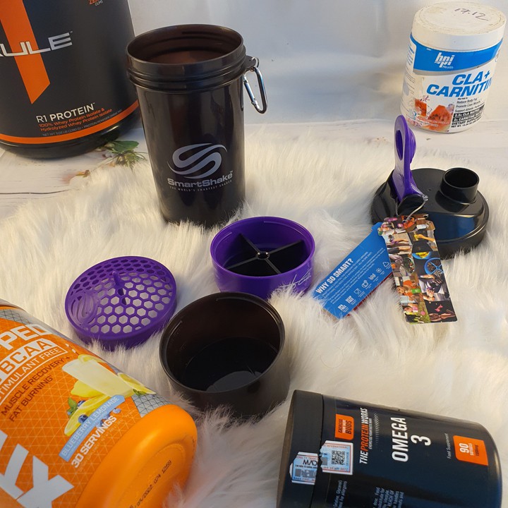 Bình lắc 3 ngăn Bình nước tập gym thể thao  -BL099