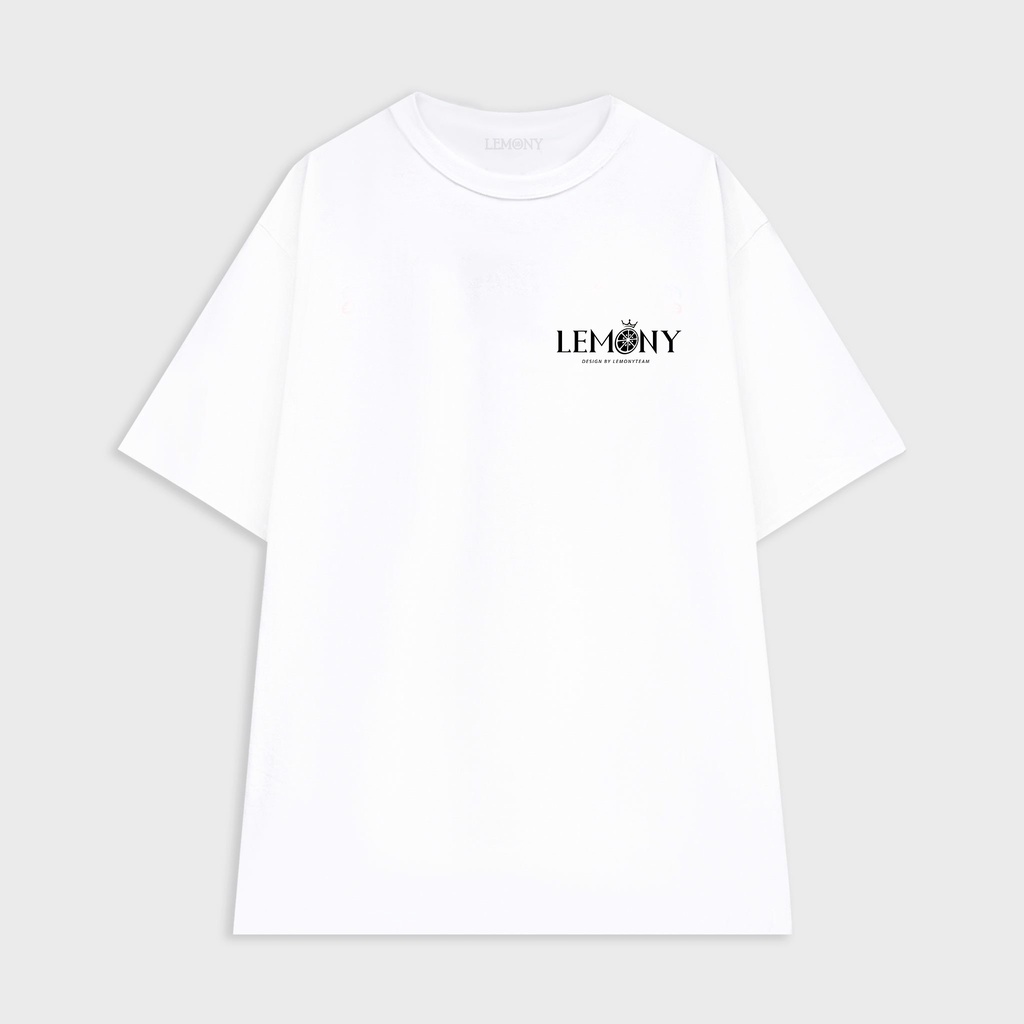 Áo thun oversize basic Lemony v1.0 trắng & đen - LMY3