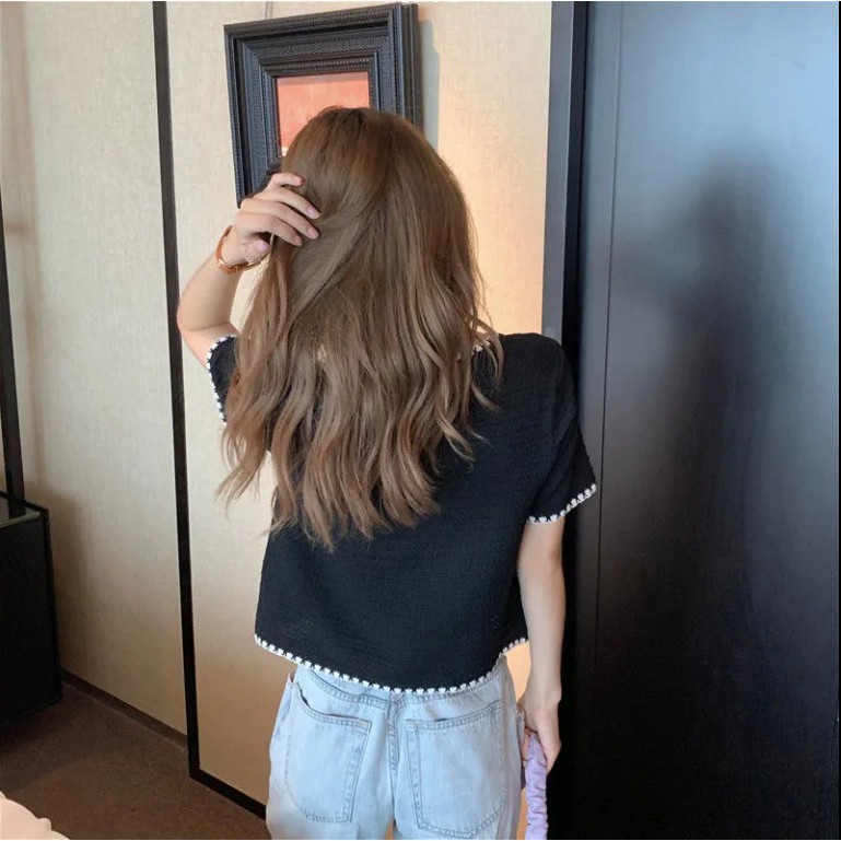 Women Summer Fashion Knit Short Sleeve Shirt