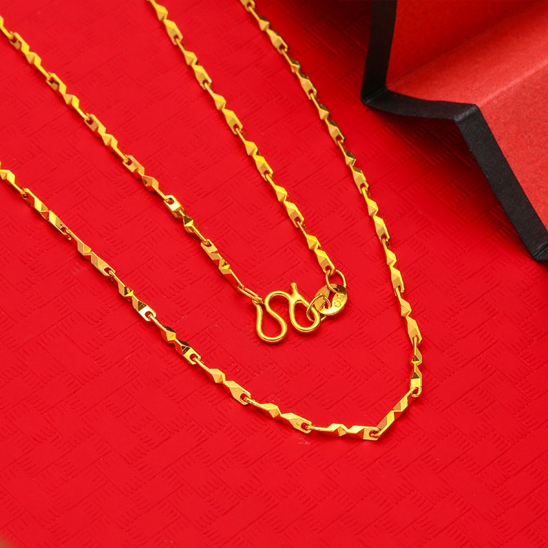 Dây Chuyền Bằng Đồng Thau Mạ Vàng Thiết Kế Gợn Sóng Thời Trang Cho Nữ