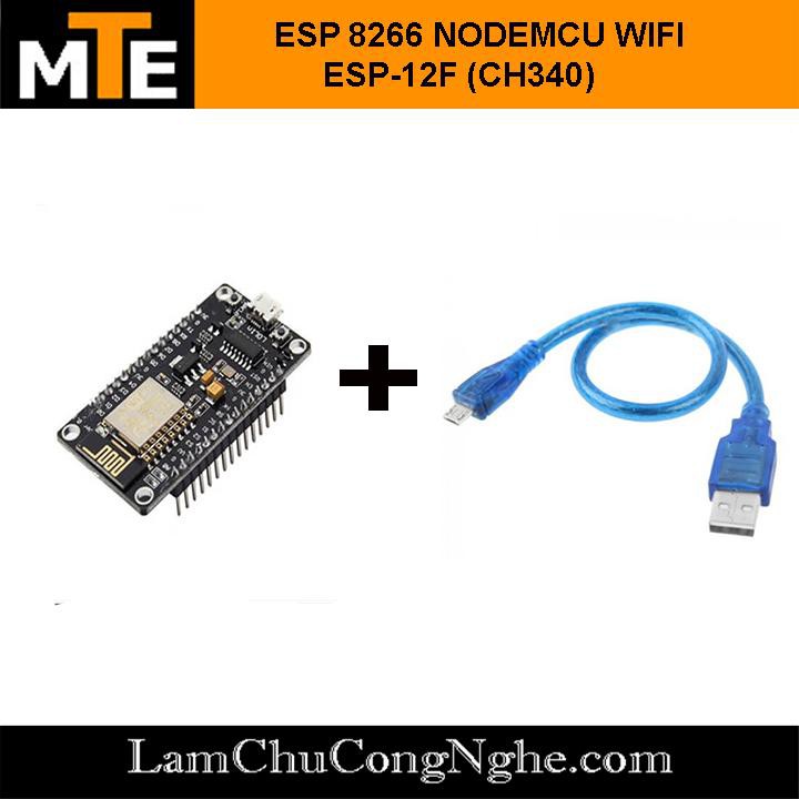 Mạch thu phát wifi ESP8266 V3 nodeMcu CH340 internet of thing IOT Kèm cáp