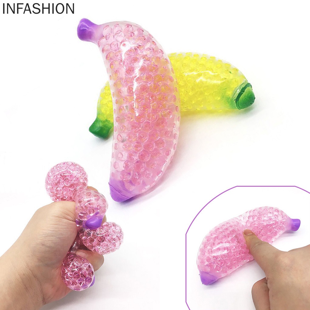 Đồ chơi bóp mềm giúp giải tỏa căng thẳng hình trái chuối làm từ silicon