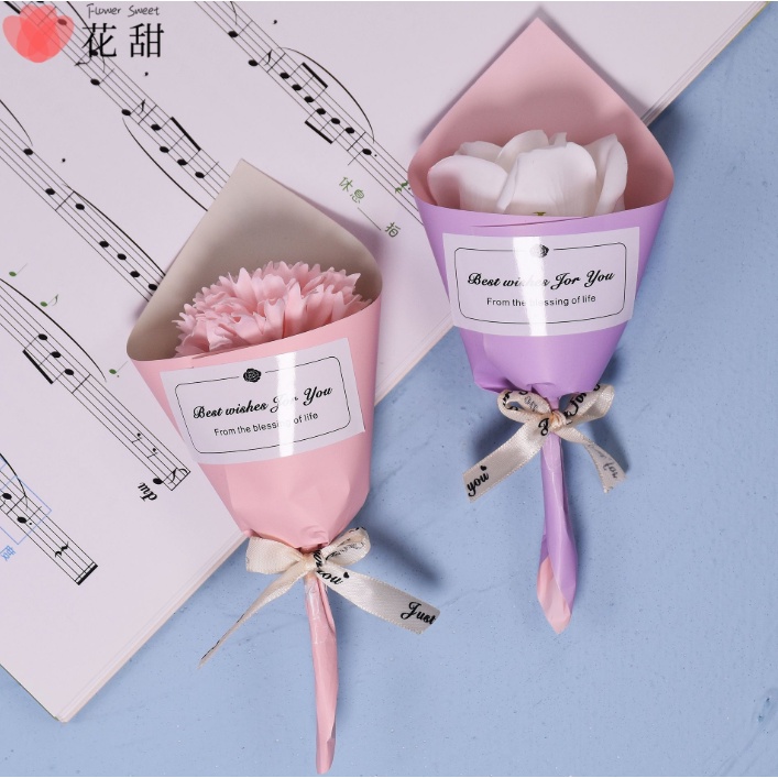 Bó hoa bằng xà phòng mini làm quà tặng valentine