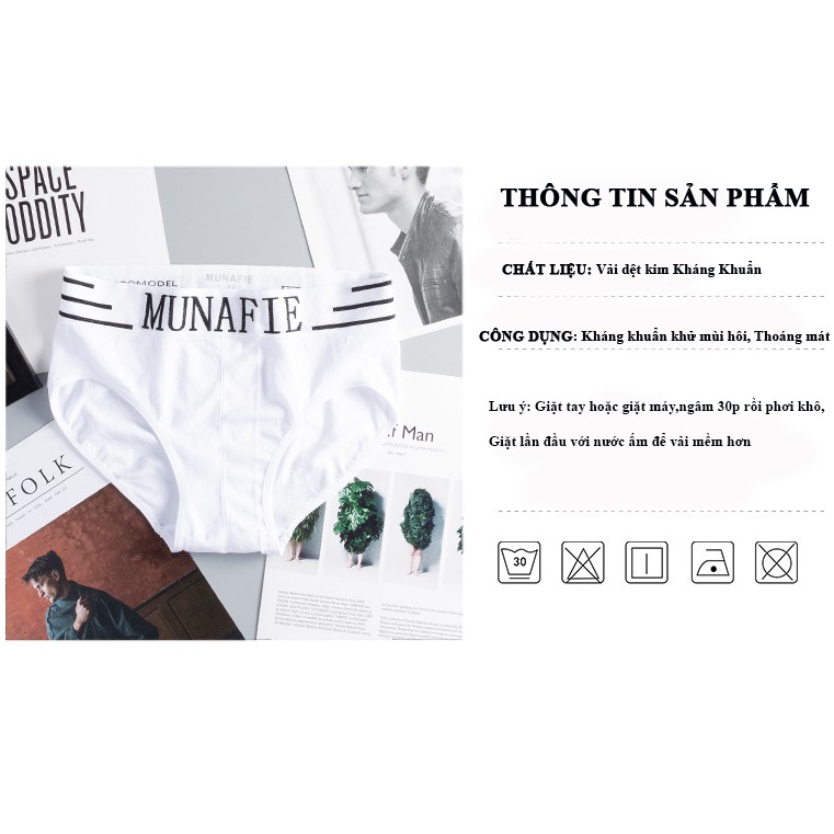 Combo 10 Quần Lót Nam Boxer Munafie Chính hãng, Sịp Đùi Co Giãn 4 Chiều, Free size 45-80kg | BigBuy360 - bigbuy360.vn