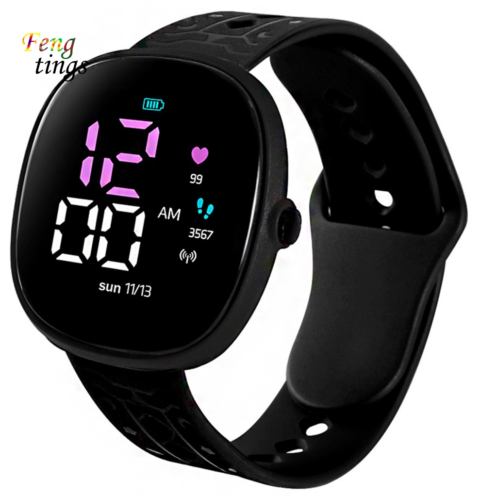 Đồng Hồ Điện Tử Dây Mềm Có Đèn LED Phát Sáng Phong Cách Hàn Quốc M12