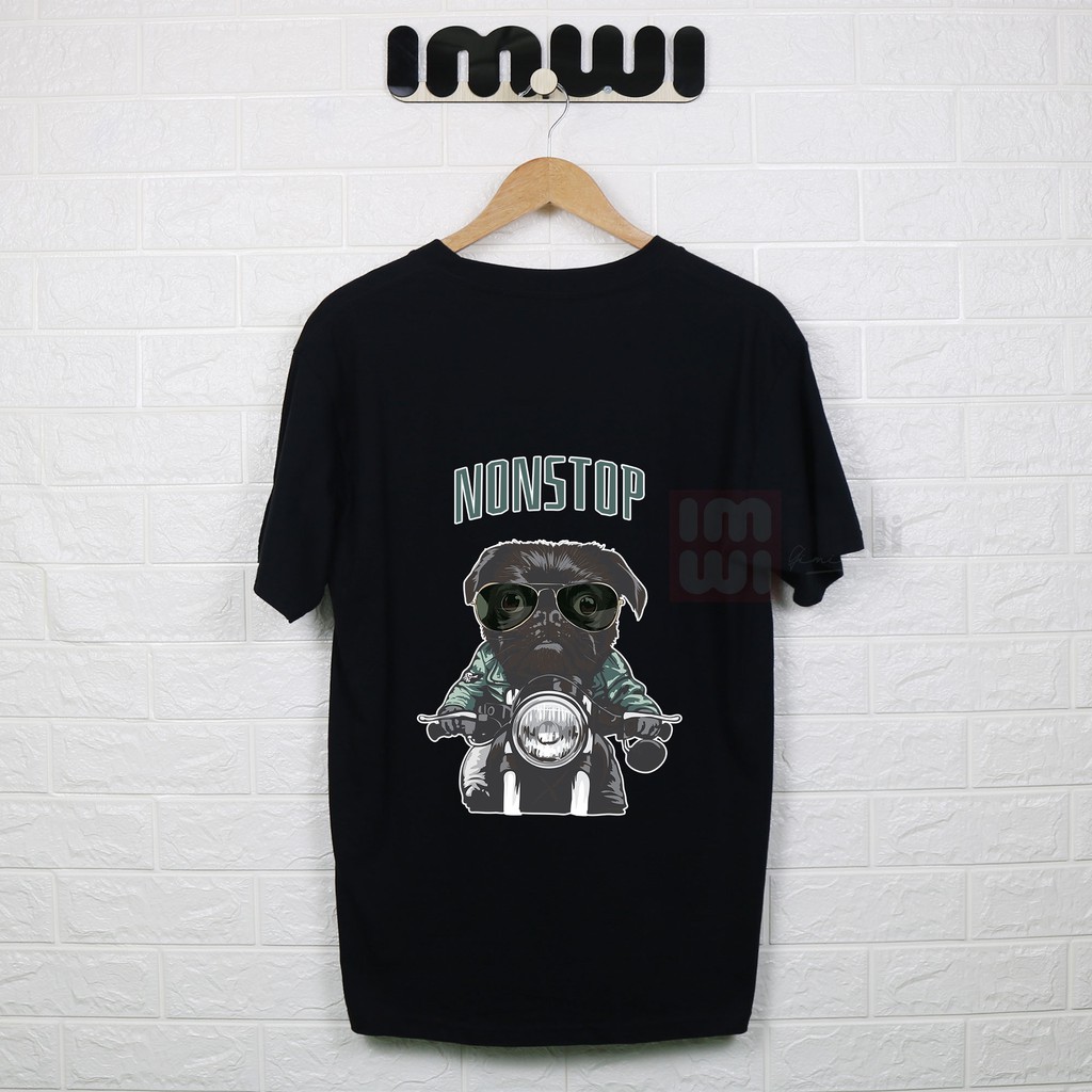 Áo thun cổ tròn TS2106347 in họa tiết Chó PUG vải Cotton 100% - Co giãn 4 chiều - Hàng cao cấp