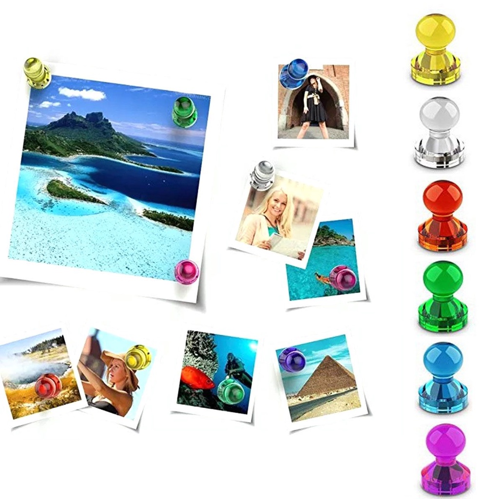 Set 10 đinh nam châm gắn tủ lạnh mini hình nón nhiều màu sắc dễ thương