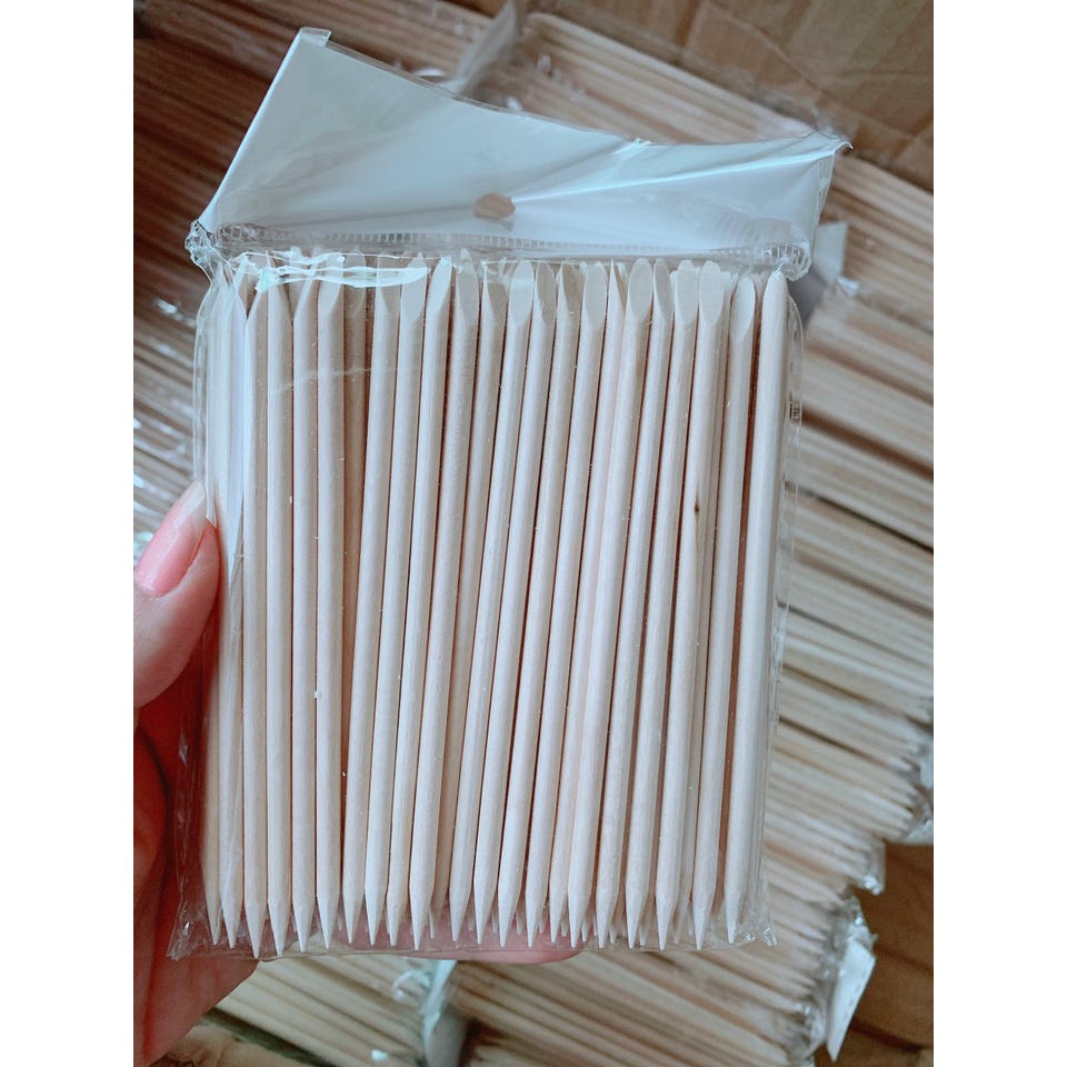 Que gỗ nail box ( 100 que)