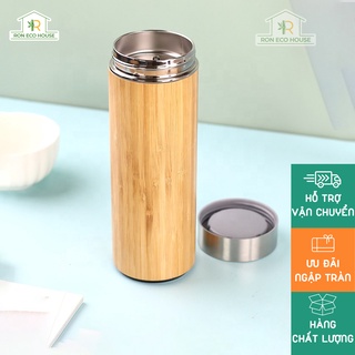 Bình giữ nhiệt vỏ tre ruột inox cao cấp