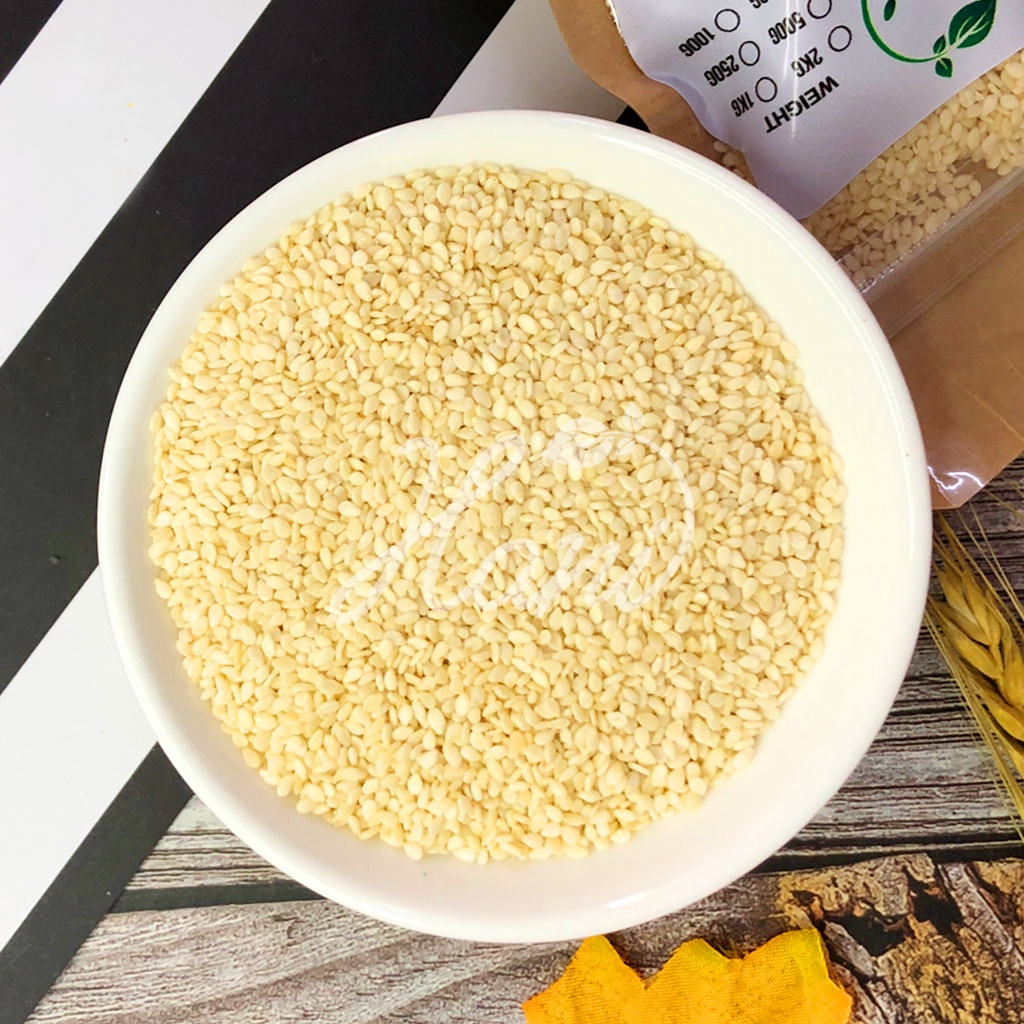 200gr Mè Trắng Sạch ( Hạt Vừng Trắng ) Hữu Cơ Không Chất Bảo Quản  HANI FOOD