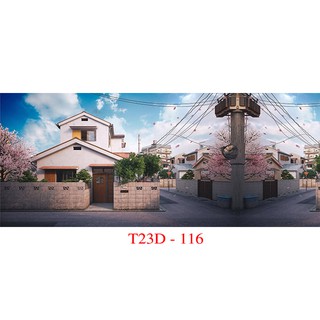 Tranh 3D Bể Cá Cảnh Mẫu Tranh Nhà Nobita - Tranh Bể Cá Sẵn Keo Dán - Tặng Kèm Bộ Dụng Cụ Dán