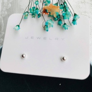 Bông tai, khuyên tai chấm tròn basic bạc 925