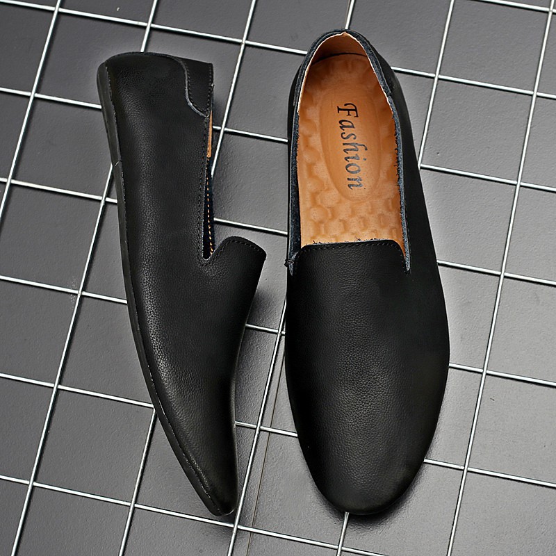 Giày lười da nam kiểu dáng đơn giản