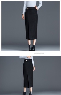 CHÂN VÁY ÔM FORM DÀI PHỐI NÚT