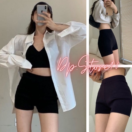 Quần legging nữ cộc đùi DPS - Short ngắn ôm body dáng skinny phong cách thể thao năng động sporty cá tính ulzzang