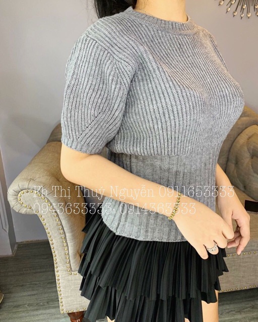 Áo len  cộc tay bồng