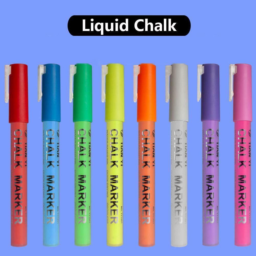 DORAW 8 Colors Liquid Chalk Environmental Multicolor Chalkboard Glass Windows Blackboard Pen