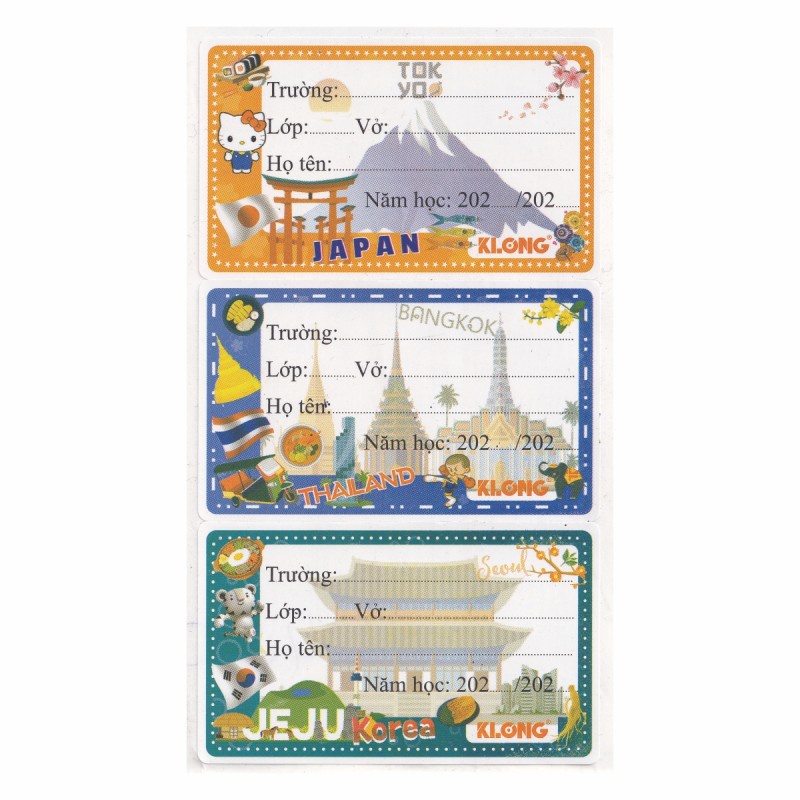 Nhãn vở CII Du lịch - 4 mùa; MS: 744