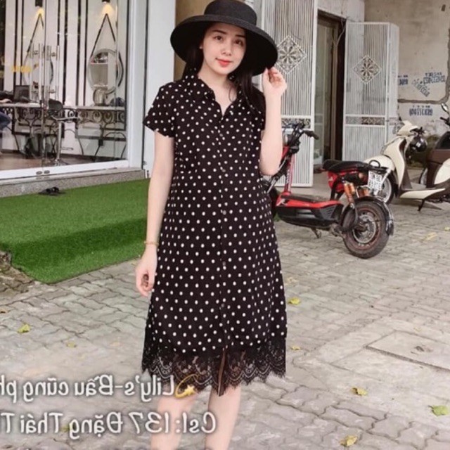 Váy bầu MÙA HÈ chấm bi