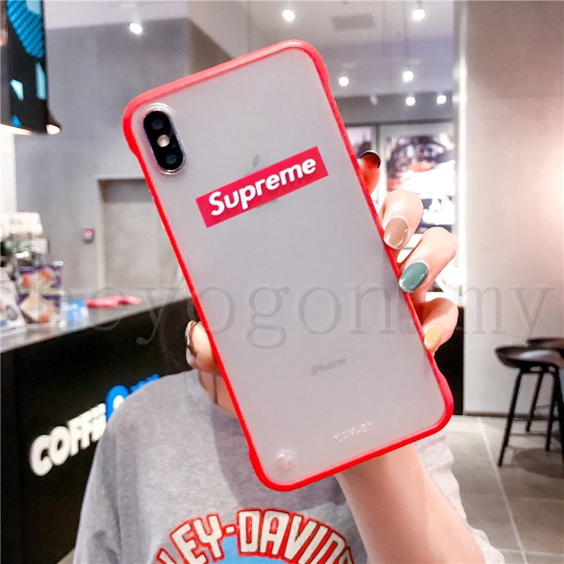 Ốp điện thoại mềm in supreme 3D kèm dây đeo cho samsung S10 S8 S9 Plus s10E s7 EDGE