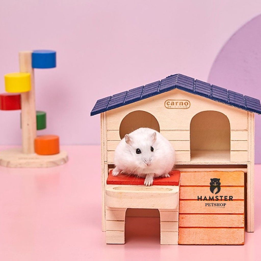 Nhà ngủ gỗ 2 tầng cho Hamster