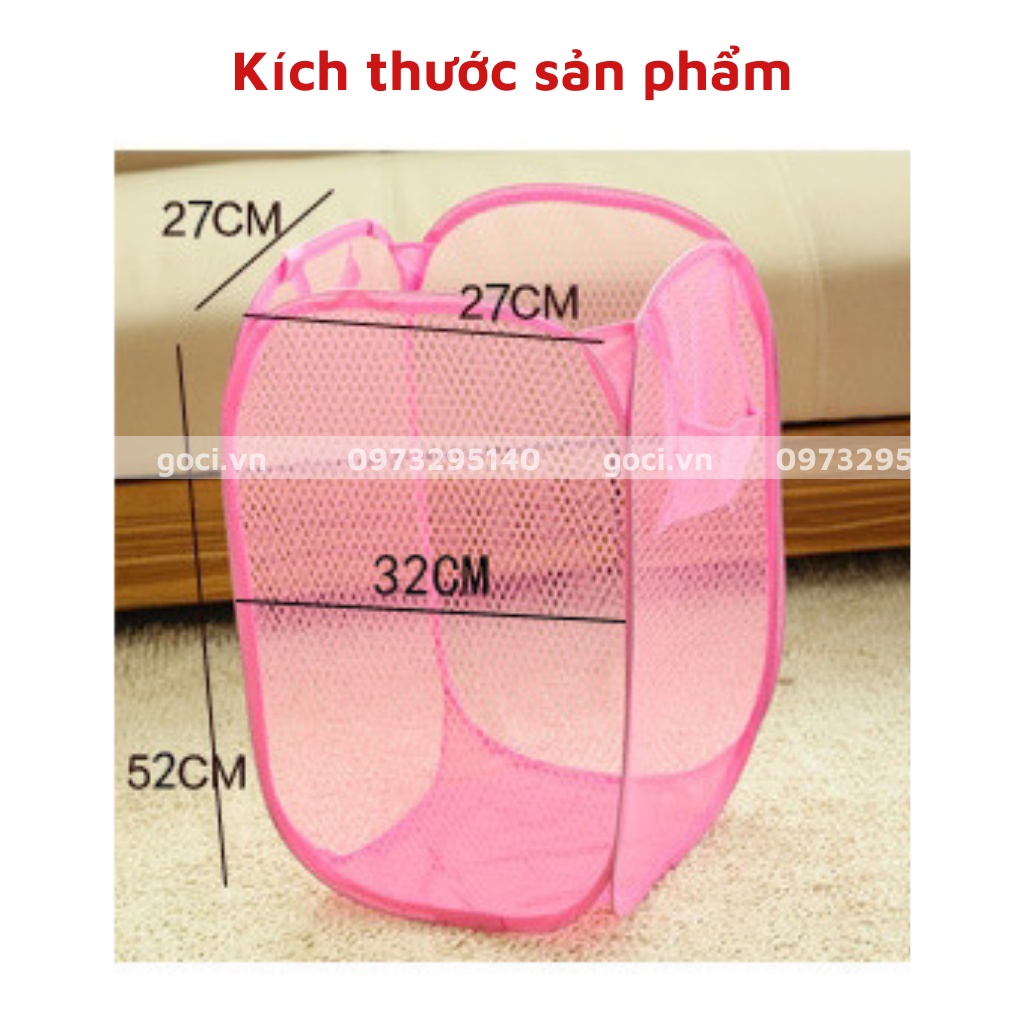 Giỏ lưới đựng đồ giặt quần áo bẩn giỏ đồ đa năng siêu nhẹ thoáng khí dễ dàng vệ sinh tiện lợi giặt giũ nhà tắm