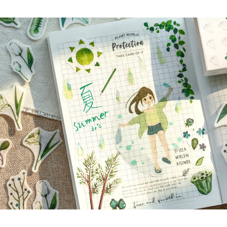 Hộp 40 sticker giấy SH4004 Gachini