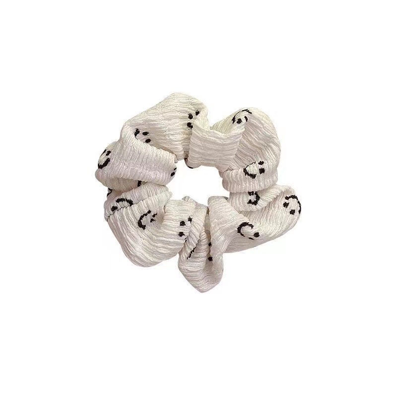 Scrunchies vải thời trang mặt cười