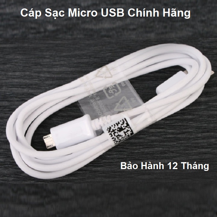 Dây Cáp Sạc Micro USB, Dùng Cho Điện Thoại Samsung - Xiaomi - Huawei - Android - Oppo Dài 110cm - Sản Xuất Tại Việt Nam