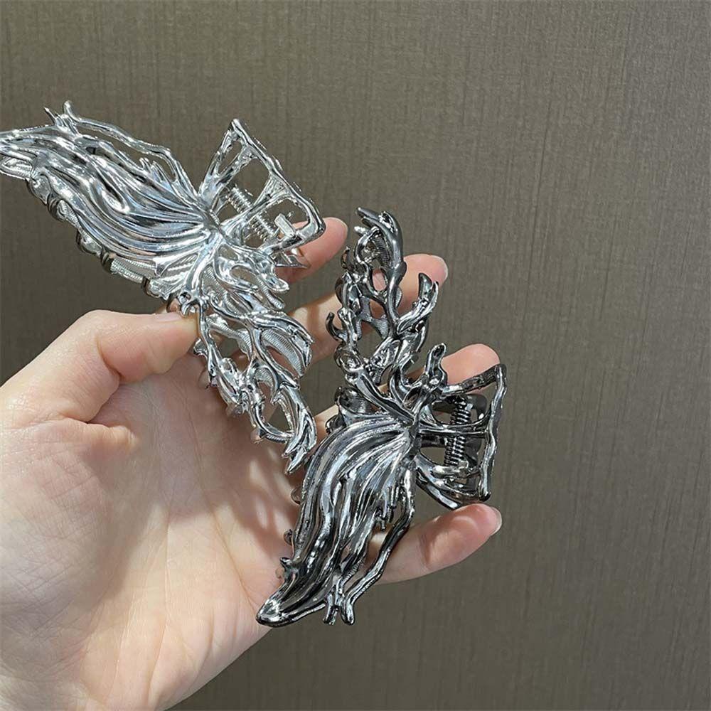 Kẹp Tóc Đuôi Ngựa Cỡ Lớn Thiết Kế Đục Lỗ Phong Cách Hàn Quốc Thời Trang Cho Nữ Giá Đ