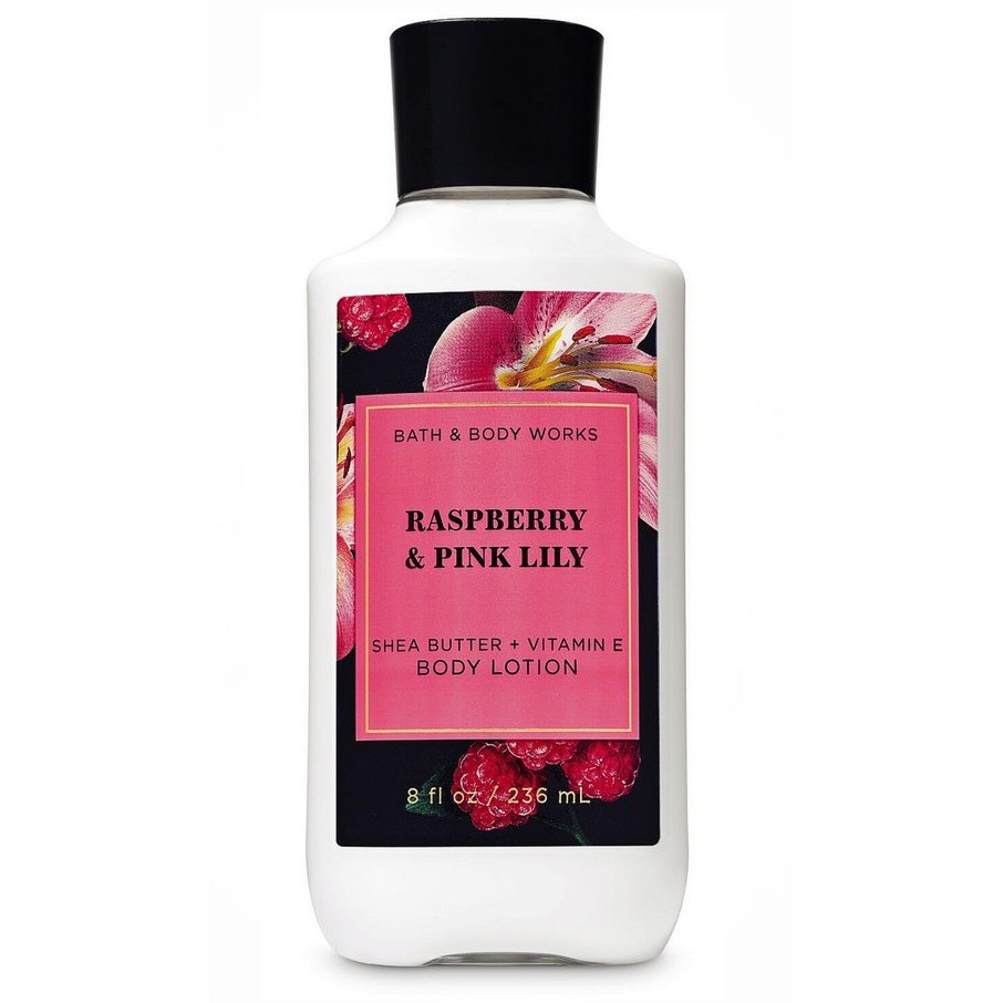 Dưỡng thể giữ ẩm da Bath & Body Works Violet Raspberry & Pink Lily Shea butter & vitamin E body lotion 236ml (Mỹ)