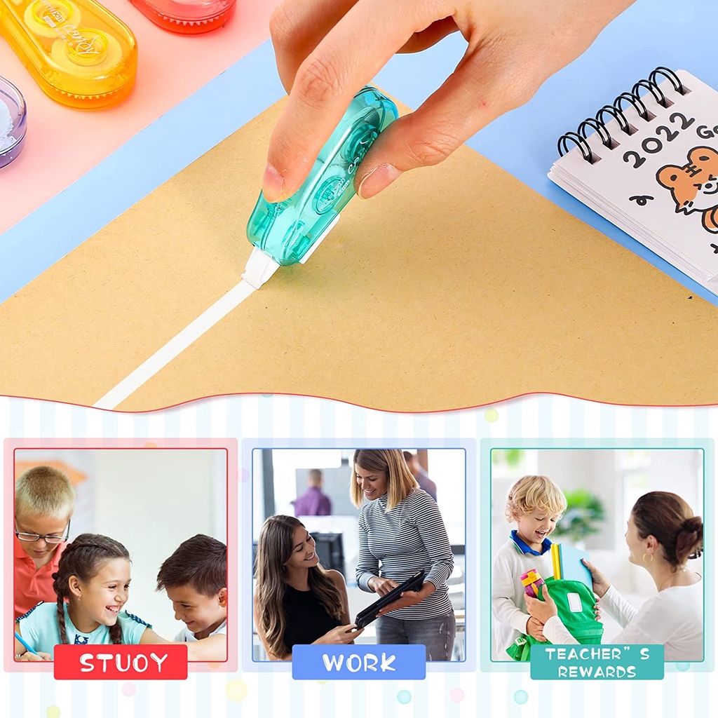 Bút Xóa Kéo Sửa Chữa Nhanh Chóng Màu Trắng Dành Cho Trường Học/Văn Phòng