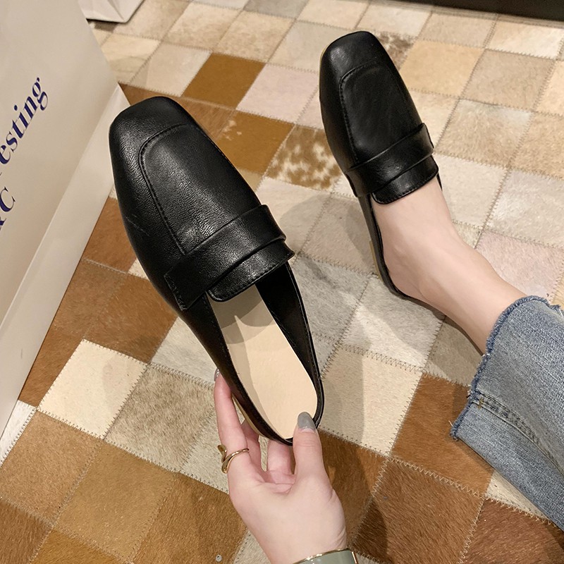 [ Mã 66CBSALE giảm 30K đơn 200K] Dép mũi bít màu trơn thời trang thanh tú dành cho nữ | BigBuy360 - bigbuy360.vn