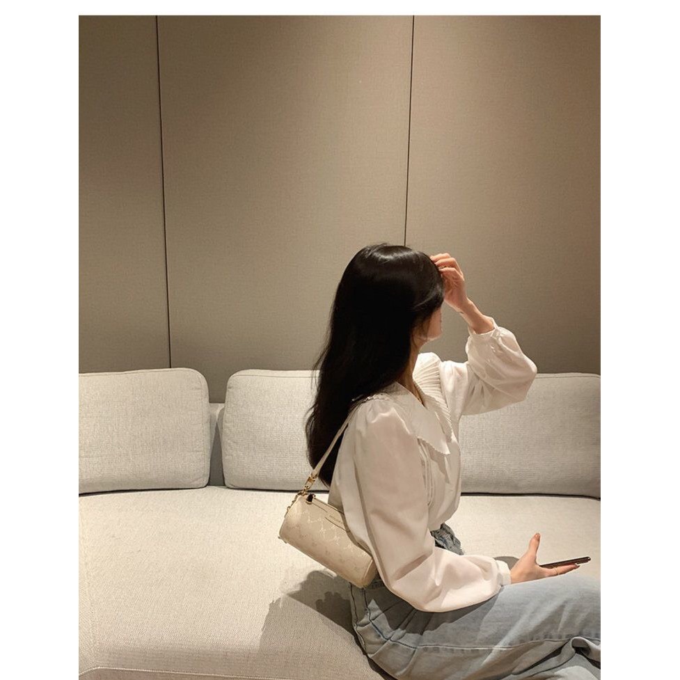 Túi Xách Hình Trụ Màu Trắng Thời Trang Mùa Hè Cho Nữ