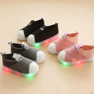 Giày sneaker đế mềm chống trượt có đèn LED cho bé