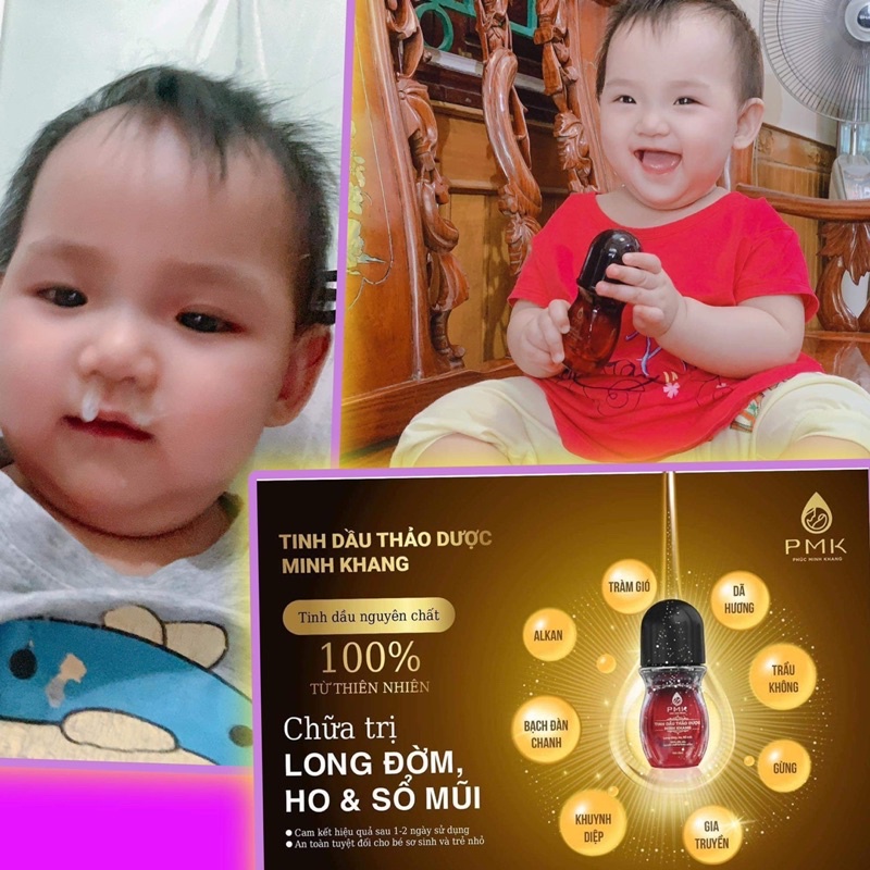 Tinh dầu bôi long đờm❤ FREESHIP❤ Tinh Dầu Thảo Dược Minh Khang, long đờm, hết ho, hết sổ mũi