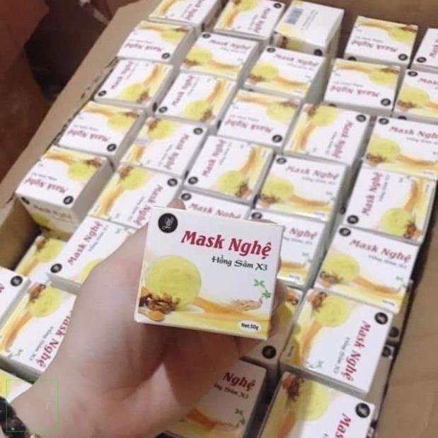 Mask nghệ Hồng Sâm X3 sáng da mờ thâm nám