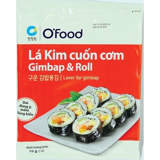 LÁ KIM CUỐN CƠM GIMBAP & ROLL O’FOOD GÓI 5 LÁ x 10G
