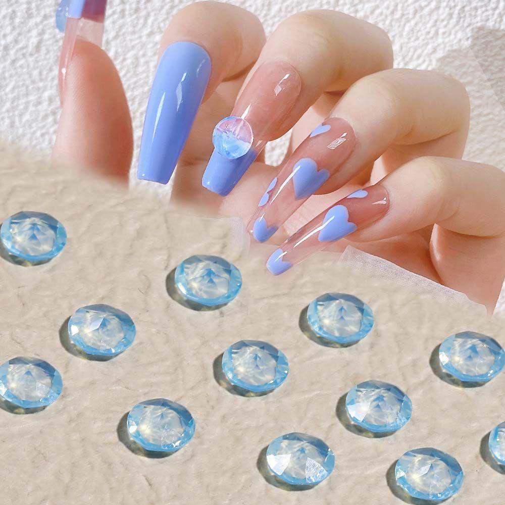 Keo Dán Trang Trí Móng Tay Hình Vuông Nhiều Màu Sắc Lấp Lánh