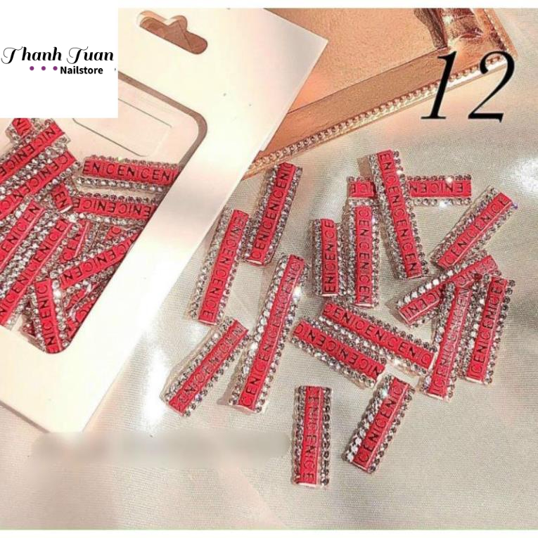 Charm đá dây,Charm nail,đá dây chữ phụ kiện charm trang trí móng làm nail  - Phụ kiện đồ nail
