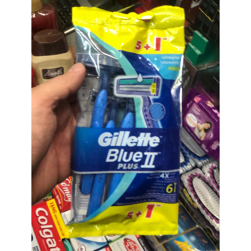 DAO CẠO RÂU GILLETTE BLUE PLUS II GÓI 5 TẶNG 1