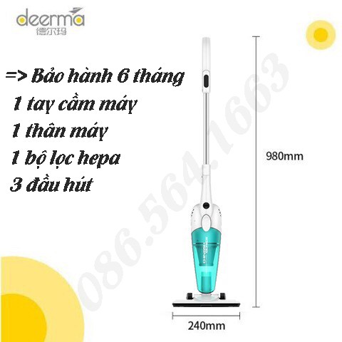 Máy Hút Bụi Cầm Tay Gia Đình Deerma DX118C/DX115C Phiên Bản Quốc Tế Công Suất Lớn 600W -  BH Chính Hãng 6 Tháng