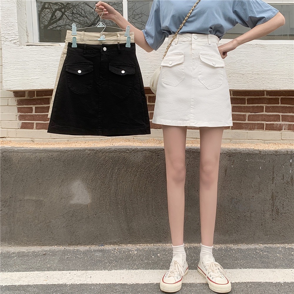 Chân váy kaki 2 túi hộp cá tính | BigBuy360 - bigbuy360.vn